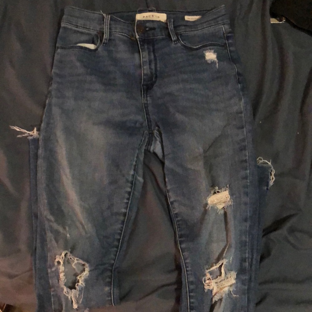 pac sun high rise skinny jeans